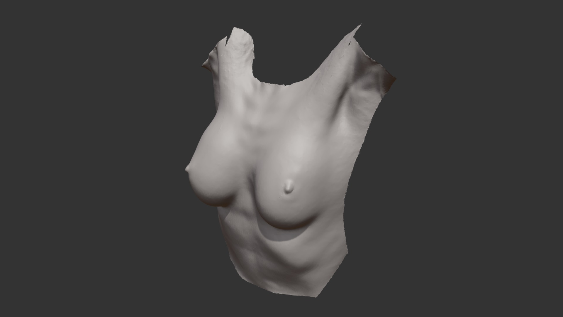3D model Breasts - This is a 3D model of the Breasts. The 3D model is about a hand with a white glove.