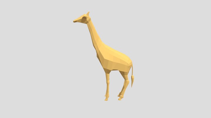 Low Poly Giraffe 3D Model