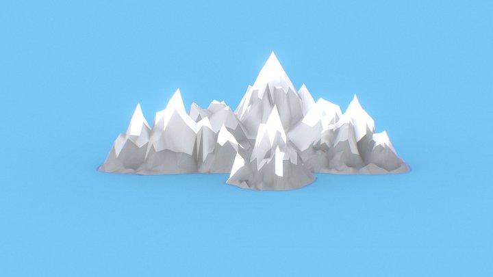 Low poly Mountains 3D Model