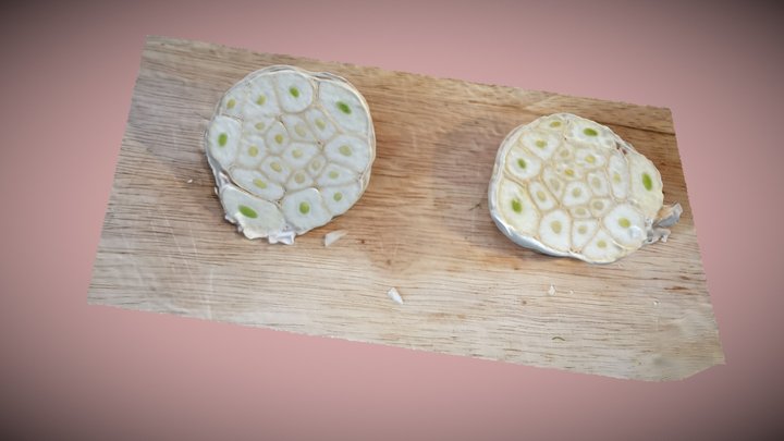 Halved Garlic 3D Model