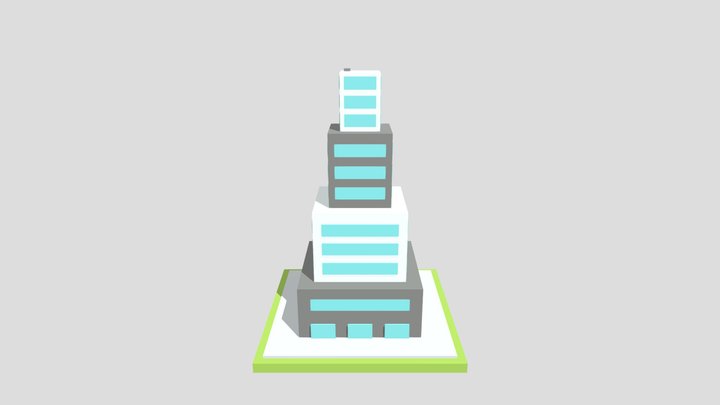 Low Poly Office Building 2 3D Model
