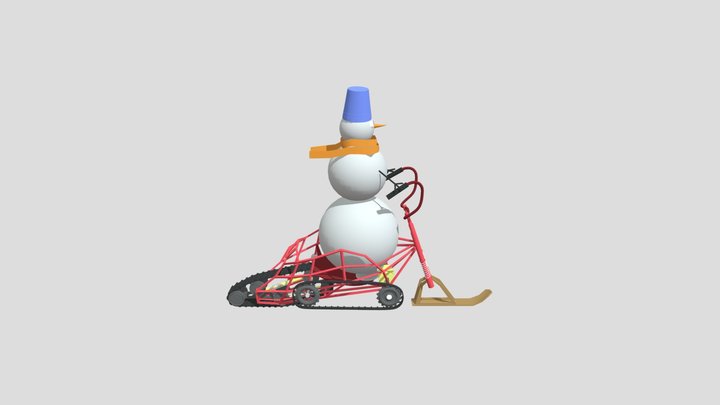 Snow Man 03 3D Model