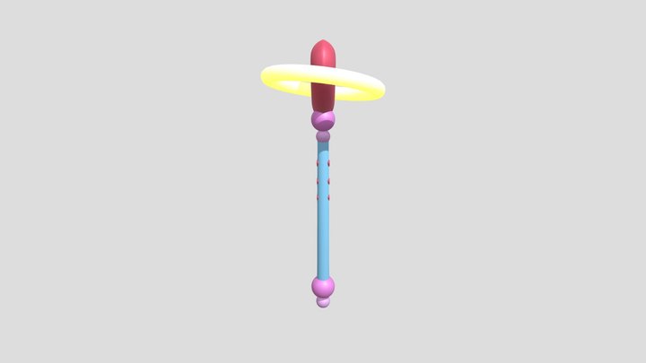 Magical girl wand. 3D Model