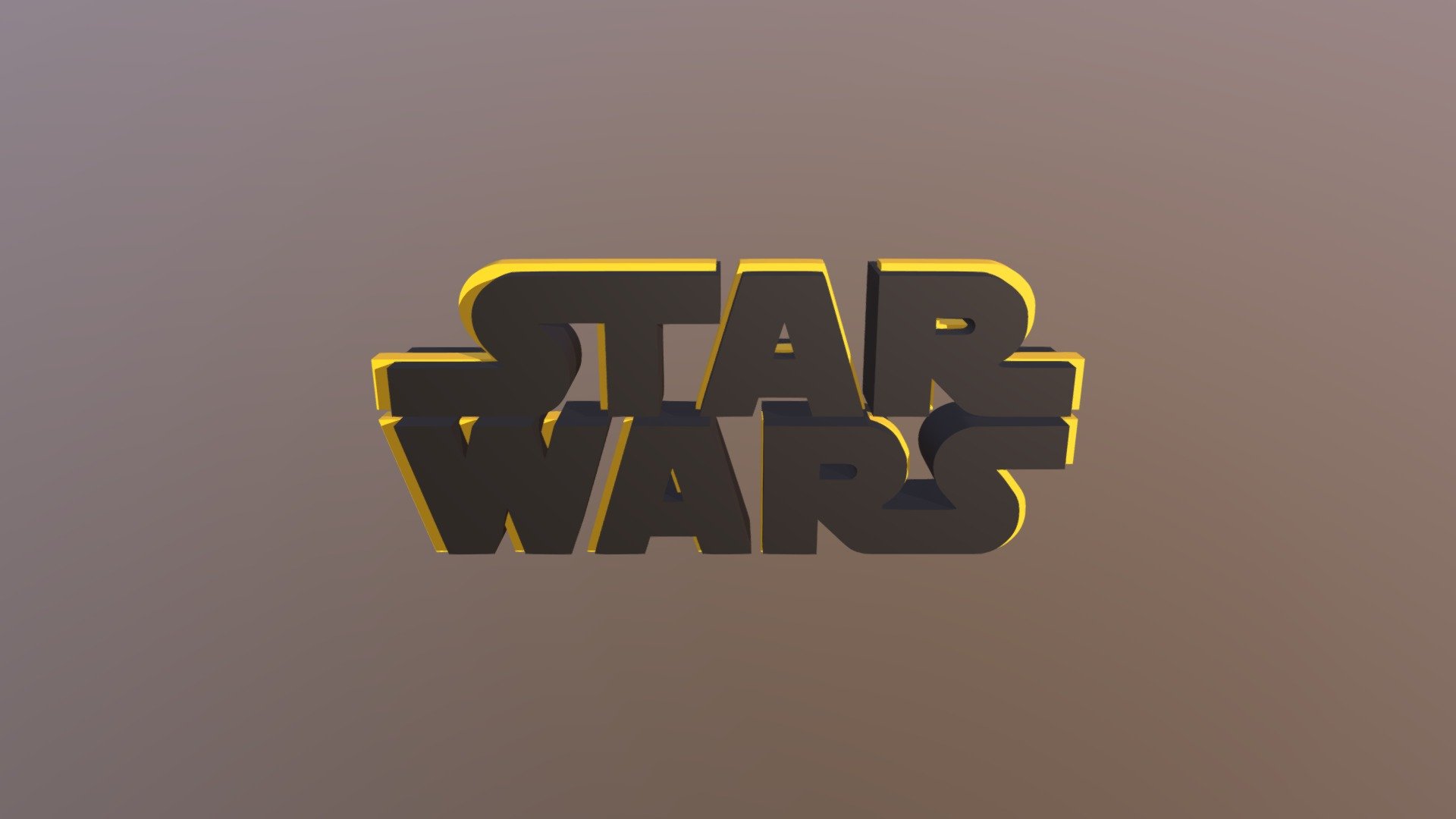 3D Star Wars Logo