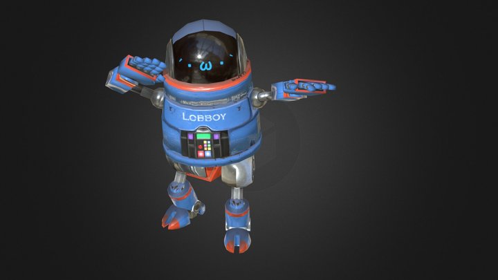 "Lobboy" The cubby robot 3D Model