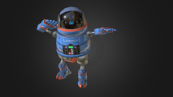 "Lobboy" The cubby robot 3D Model