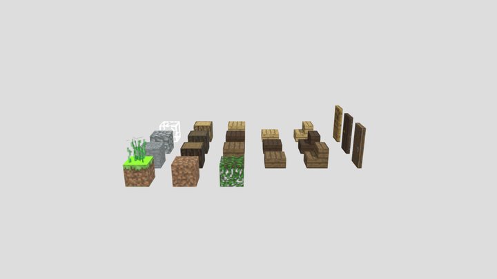 minecraft block pack 3D Model
