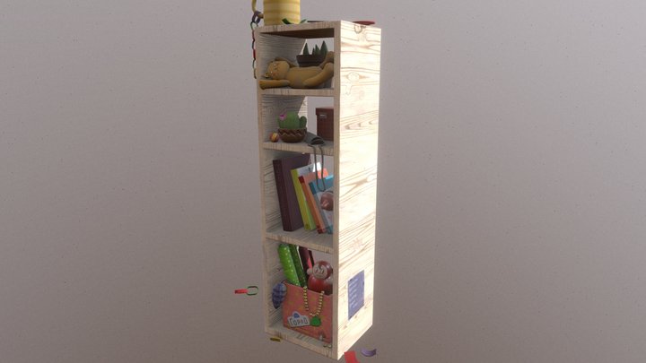 Books and Toys 3D Model