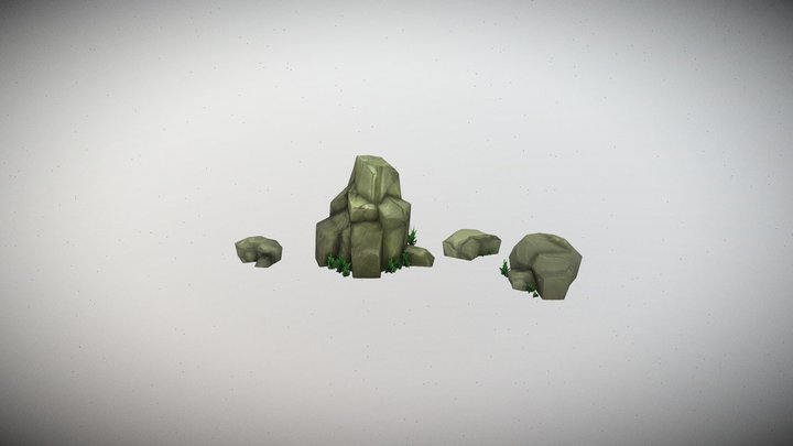 Rocks Low Poly 3D Model