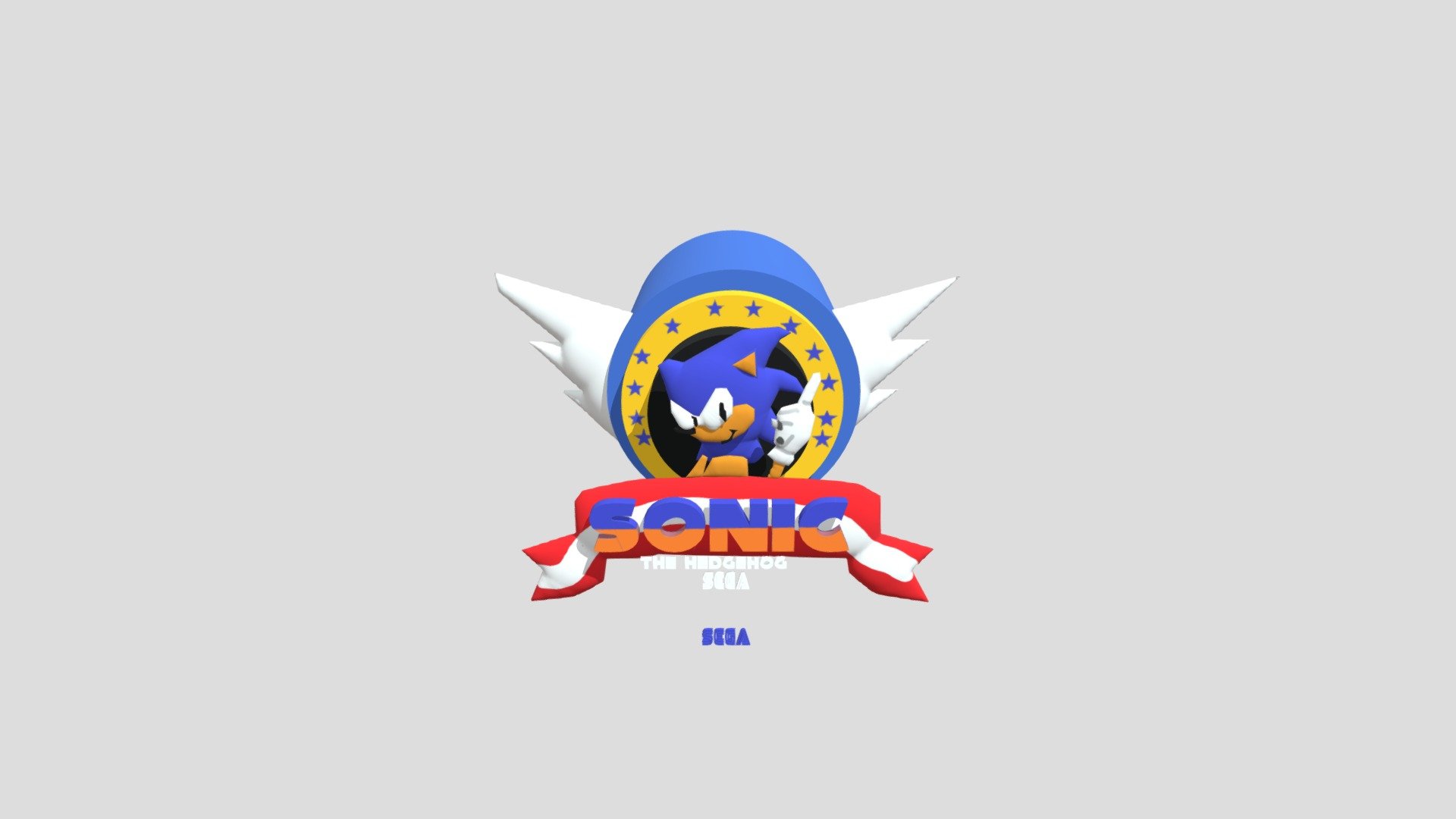 sonic the hedgehog title screen but sonic is replaced