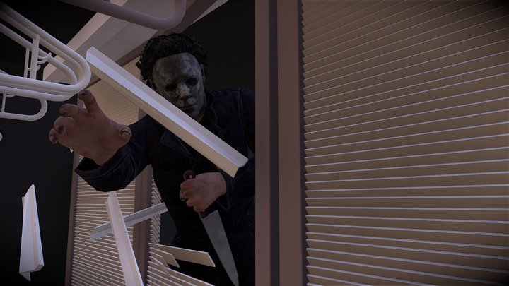 Halloween Closet Scene-Recreation-Halloween-TBR- 3D Model
