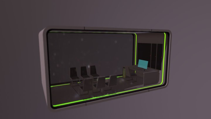 Futuristic Room II 3D Model