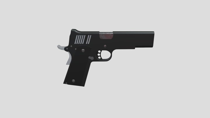 Simple Pistol 3D Model