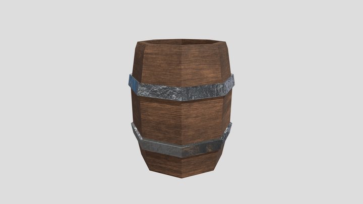 Low poly realistic barril🪵 3D Model