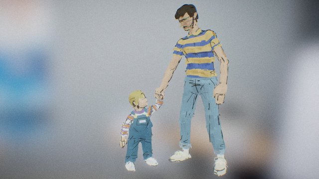 Dad and me 3D Model