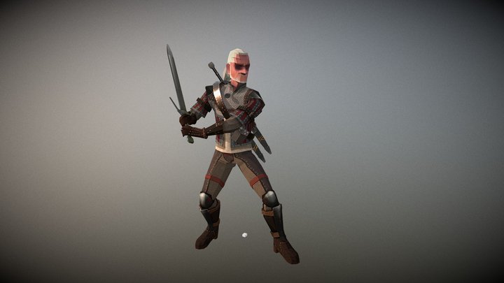 LowPoly Geralt of Rivia 3D Model