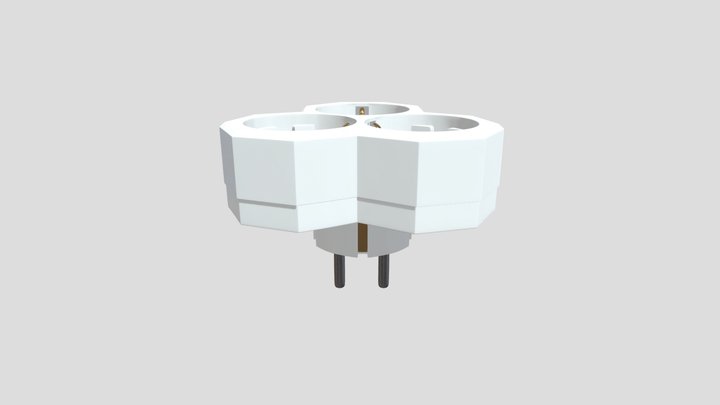 Triple socket adapter 3D Model
