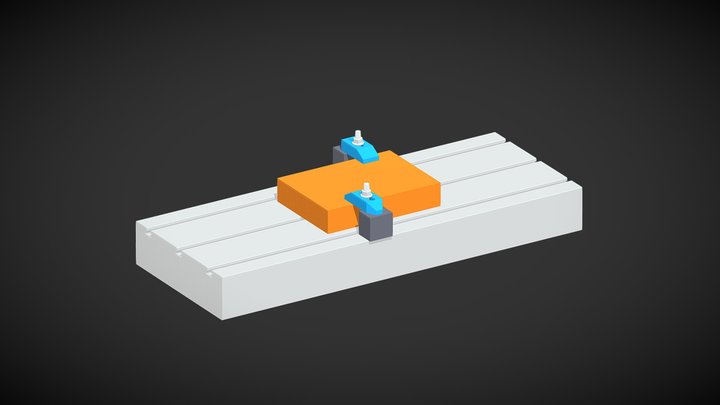 【VR动画】压板装夹工件 3D Model