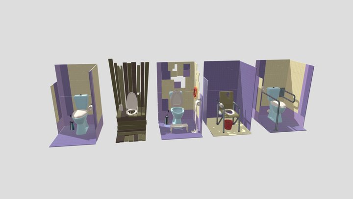 5 versions of 1 object 3D Model