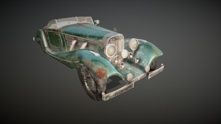 Mercedes-Benz 540K Old 3D Model