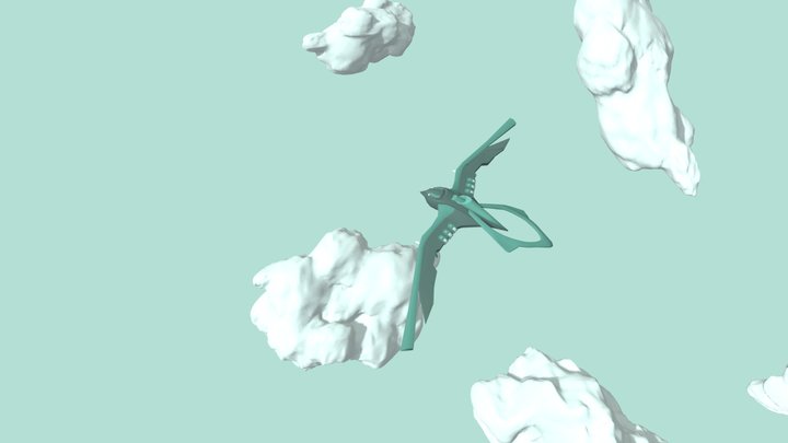 Emerald swallow-fighter (Draft) 3D Model