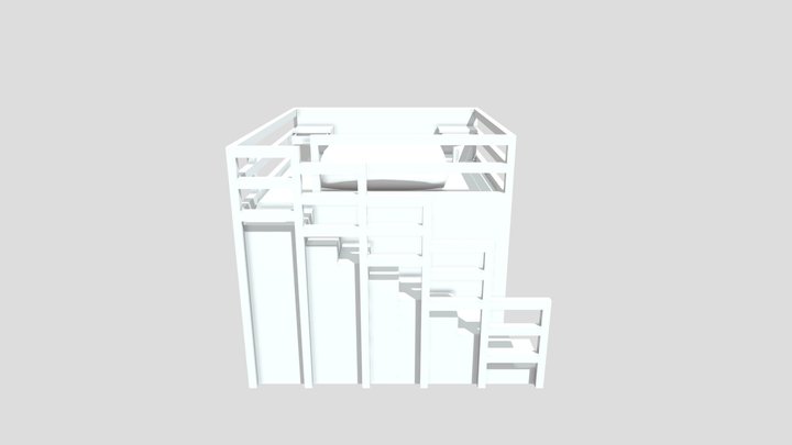 Bunk Bed Loft 3D Model