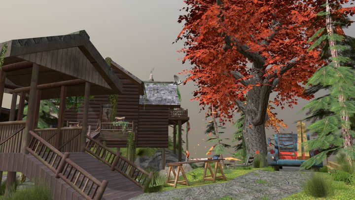DAE Diorama - Forest Loner 3D Model