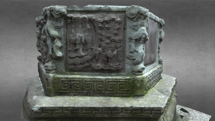 Chinese stone stele 3D Model