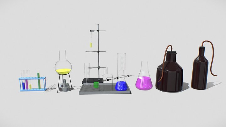 Laboratory Glassware 3D Model