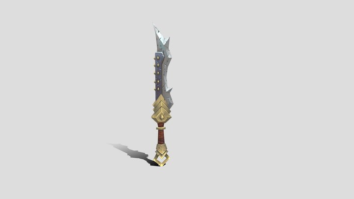 Hand-Painted Low-Poly Sword 3D Model