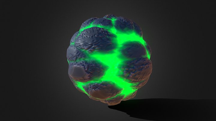 Stylized Green Lava 3D Model