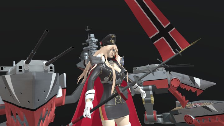 KMS Bismark Azurlane (fan 3d model) 3D Model