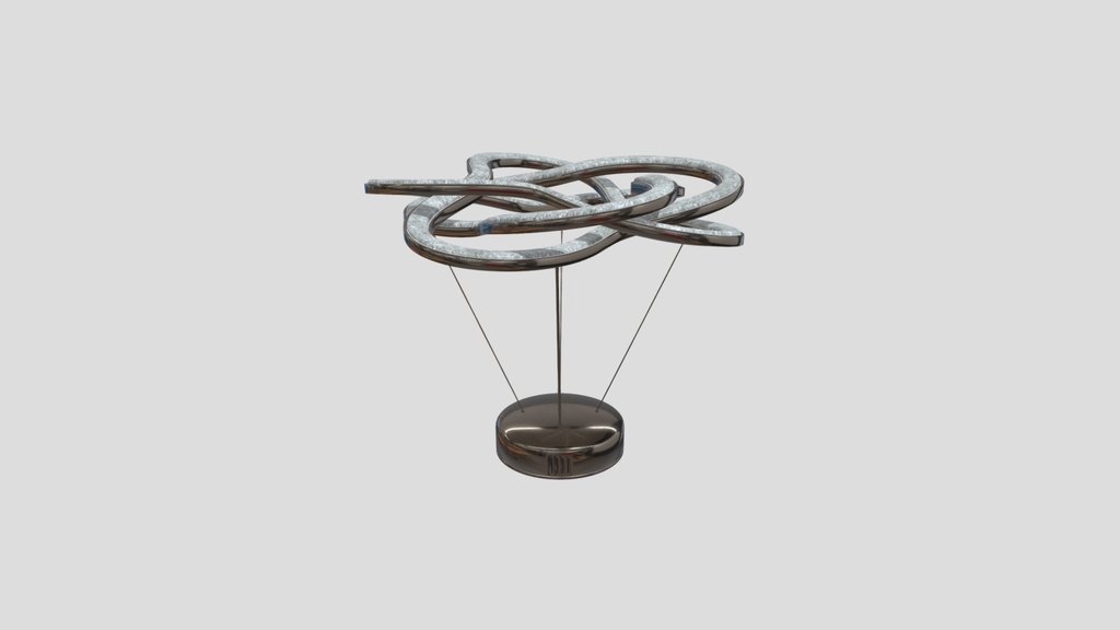 Ceiling Lamp Rhodium Crystal Braided