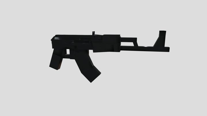ak47 black no stock 3D Model