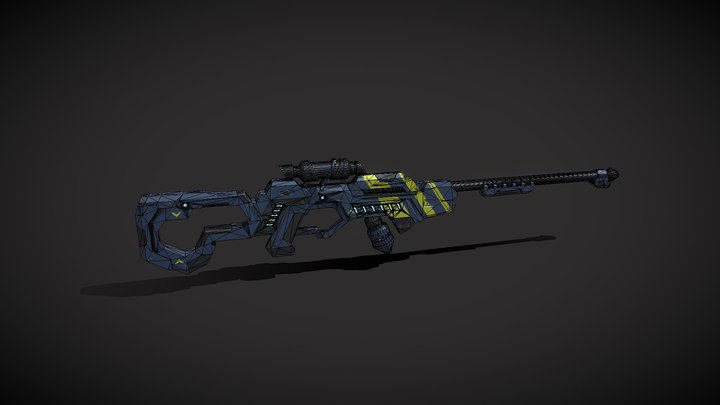 Sci-Fi Rifle 3D Model