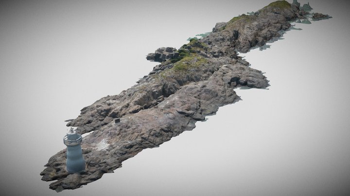 Rock, reef, small island and beacon – Modello 3D gratuito STL