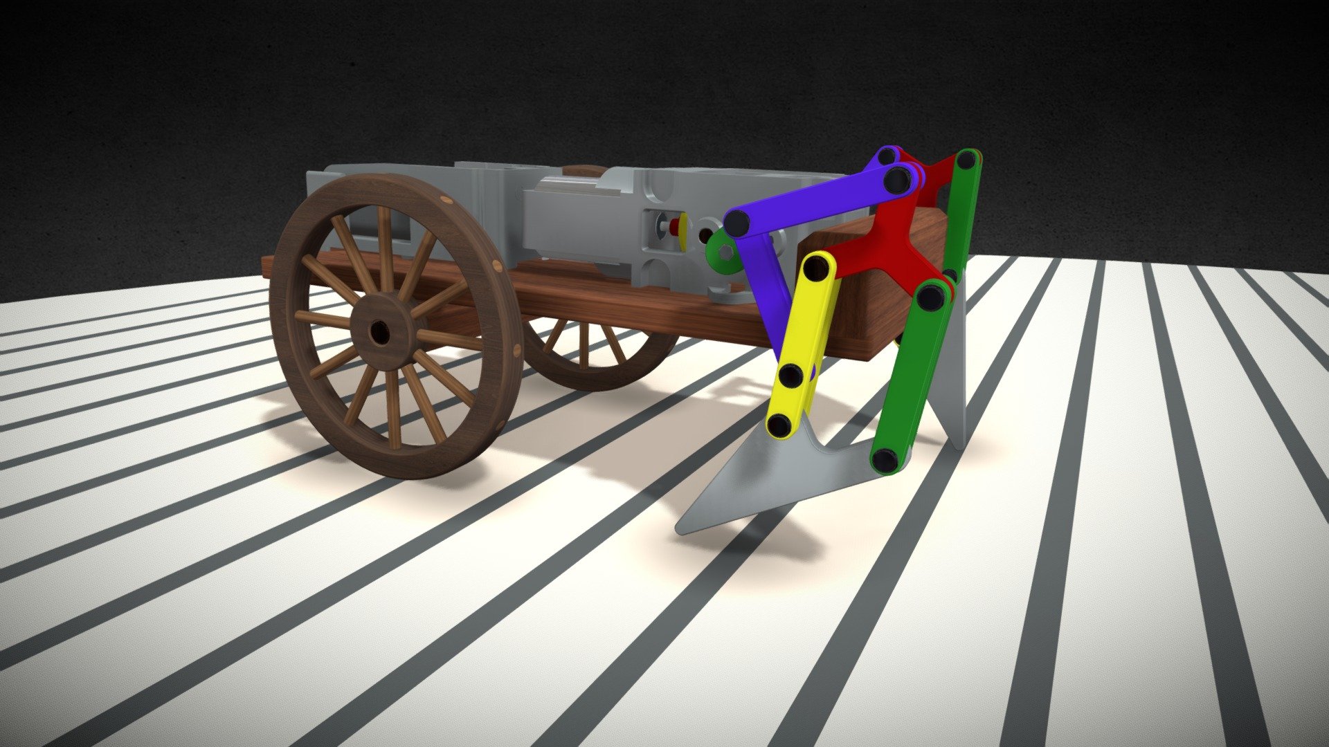 Walking Carriage Wooden Toy
