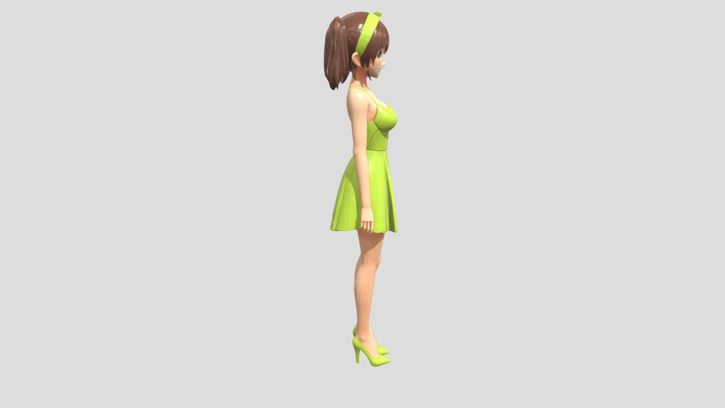 Lime Dress Girl