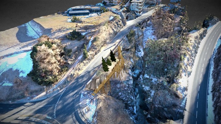 Inszenierung Schlucht, Pontresina 3D Model