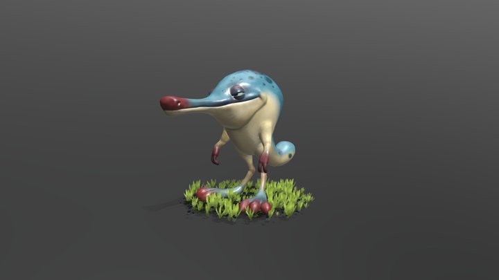 Stylized Crocodile 3D Model