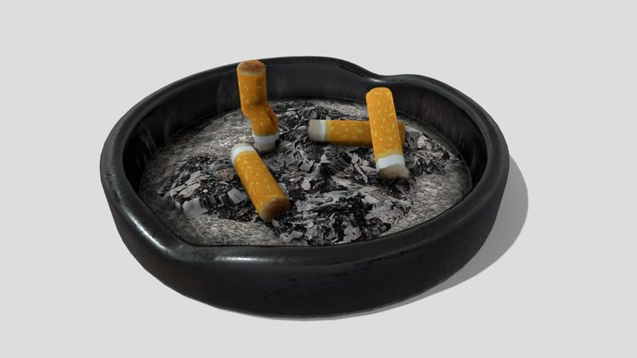Ashtray (used) – Modello 3D gratuito STL