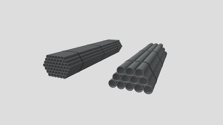 Pipes Stack Low-poly 3D Model