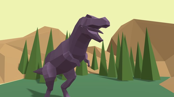 T- Rex _ Low Poly 3D Model