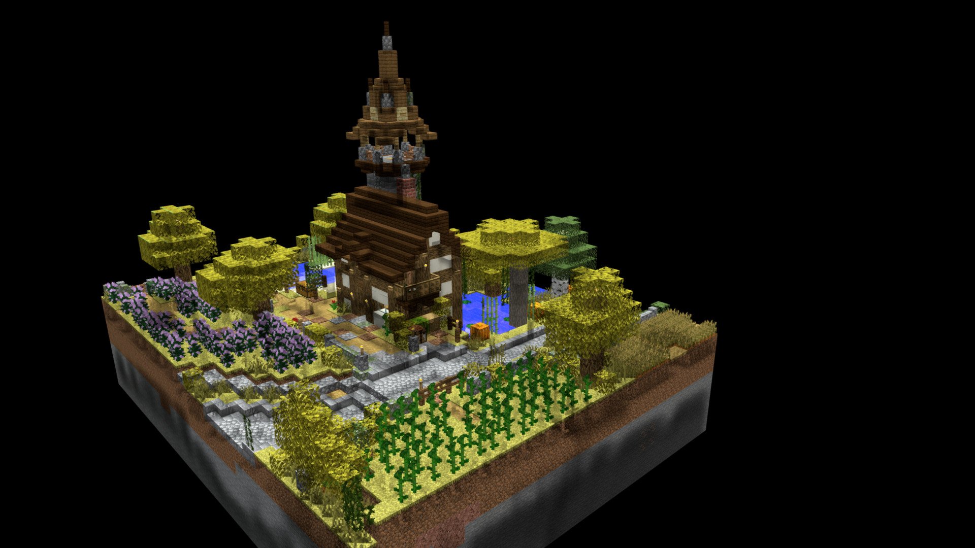 An isolated farmhouse