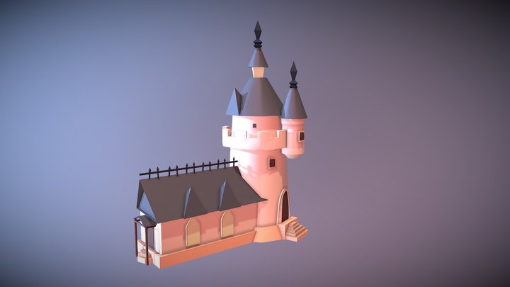 Demonic Castle 3D Model