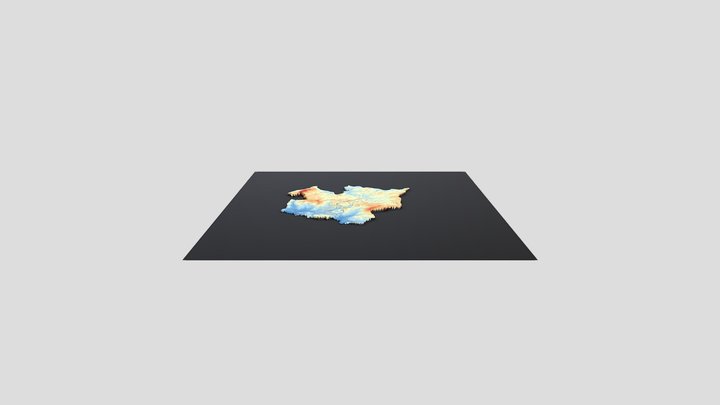 Ruta entre dos lugares Santiago 3D Model