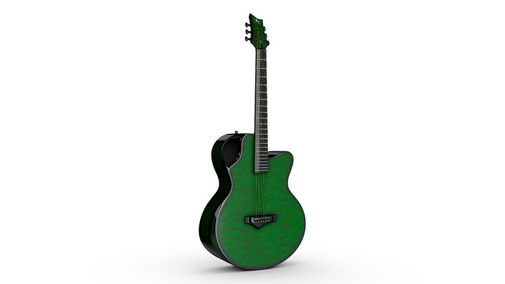 Emerald X30 Carbon Fiber guitar 3D Model