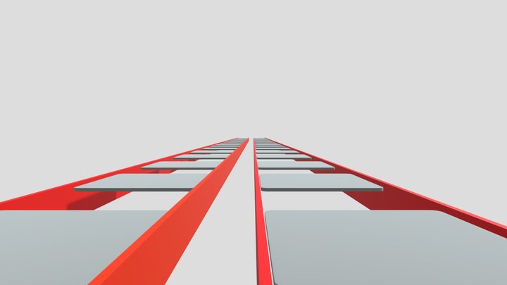 Squid Game Glass Bridge 3D Model