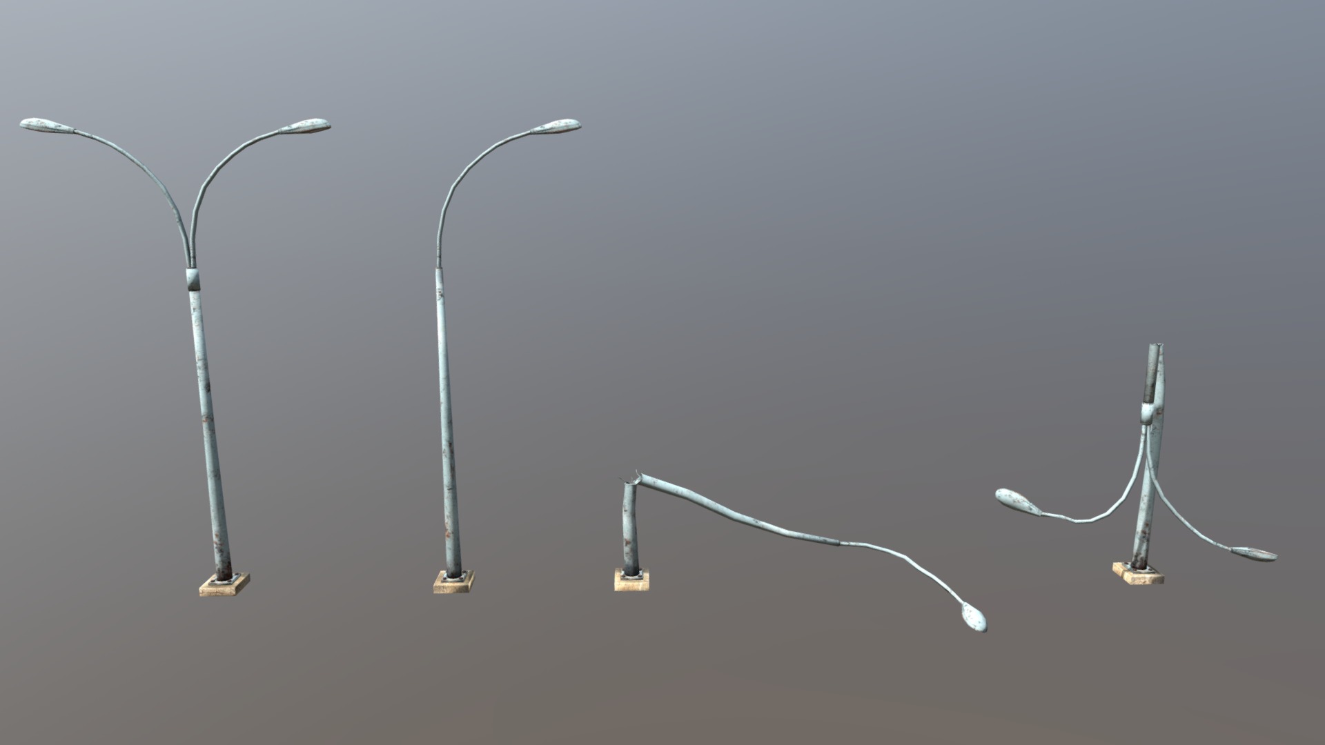 3D model Light Poles 01 - This is a 3D model of the Light Poles 01. The 3D model is about a group of light bulbs.