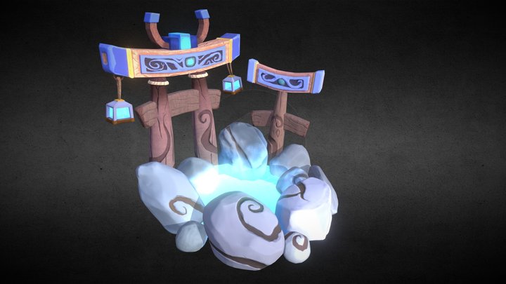 Environment scene: Elf Shrine 3D Model